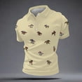 thumbnail image 2 of CONROSES Men's Short Sleeve Polo Shirts Horse Racing Embroidery Collared Polo Shirt for Men Casual Golf Shirts, 2 of 3