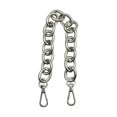 thumbnail image 4 of 2 piezas de 30 cm de cadena de hierro de repuesto para manualidades antiguas, accesorios de correa para bolsos, accesorios de asa para equipaje de mano (plata), 4 of 6