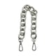thumbnail image 5 of 2 piezas de 30 cm de cadena de hierro de repuesto para manualidades antiguas, accesorios de correa para bolsos, accesorios de asa para equipaje de mano (plata), 5 of 6