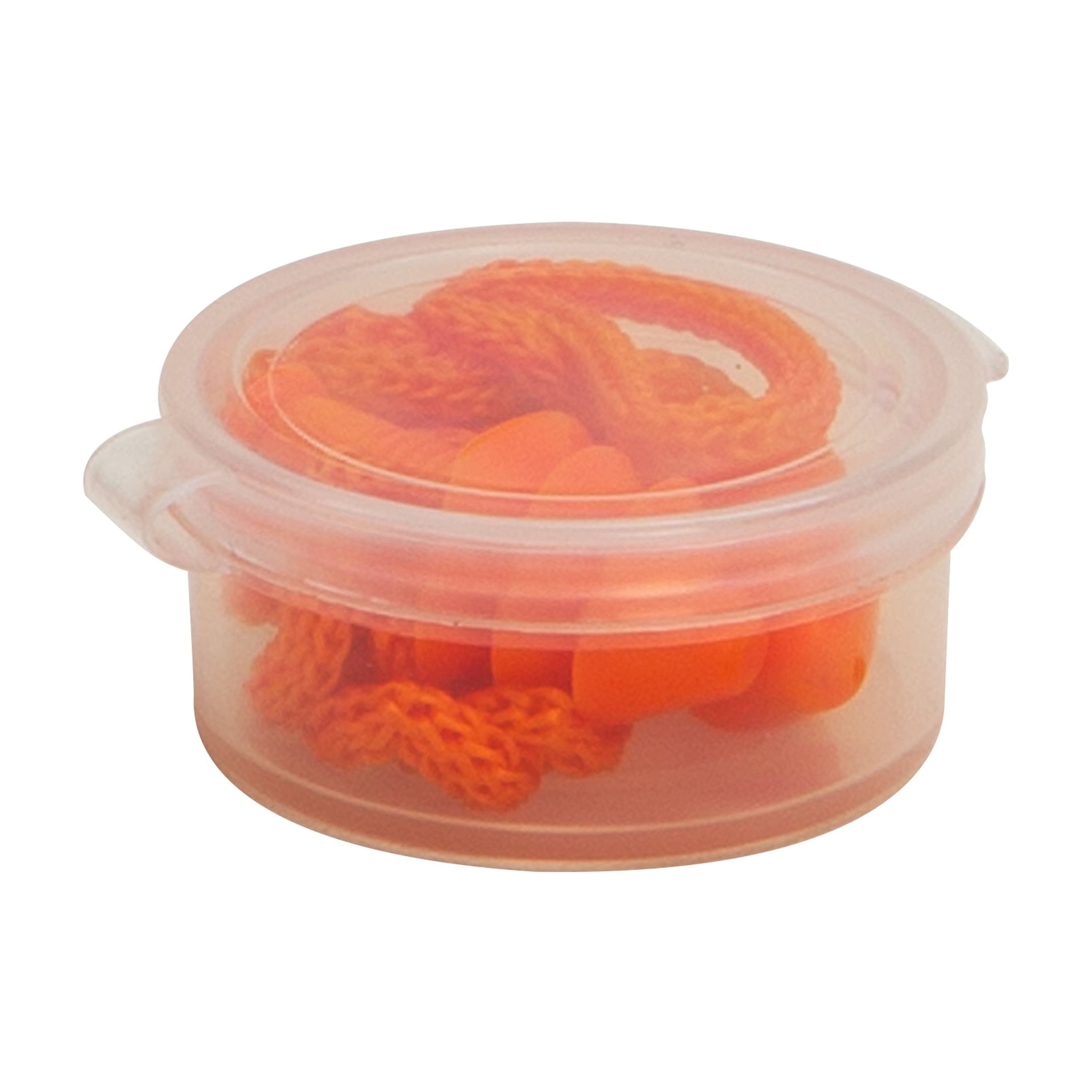 Allen Company Reusable Deluxe Hearing Protection Earplugs with Cord & Small Case, Orange