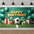 thumbnail image 3 of Colorful Soccer Birthday Banner Football Party Decorative Design for Birthday Party Kids Celebration Indoor Outdoor, 3 of 9