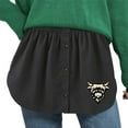 thumbnail image 5 of Youmylove Women Mini Underskirt Lower Skirt Sweep Shirt Extension Skirt With Buttons Shirt Extension Layering Top Bottom 2-Pack, 5 of 7