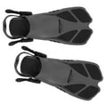 thumbnail image 3 of aletas de snorkel ajustables de TPR suave con talón abierto y largas para natación., 3 of 14