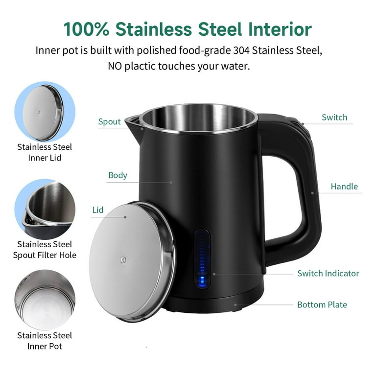 DREAMOSA, Small Portable Electric Kettle, Mini Stainless - Main Image