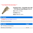 thumbnail image 2 of Distributor Rotor - Compatible with 1985 - 1991 Mercury Grand Marquis 5.0L V8 1986 1987 1988 1989 1990, 2 of 2