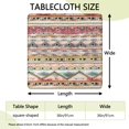 thumbnail image 2 of 36x36 Inch Square Tablecloth Bohemian Style, Floral Elastic Cover for All-Purpose Use on Indoor Outdoor Tables, 2 of 6