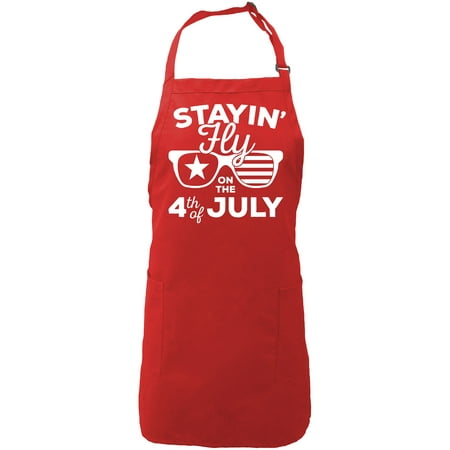 

Staying Fly On The 4th Of July Apron with 2 patch pockets