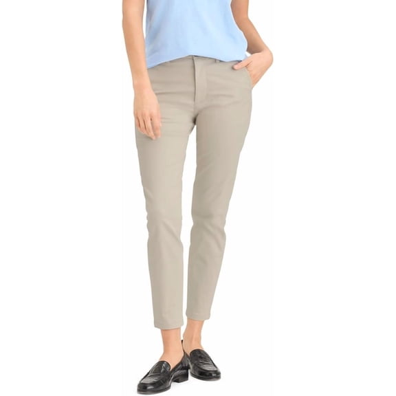 Dockers Women's Weekend Chino Mid-Rise Skinny Pants Sahara Khaki Size 33