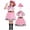 Pink_#01, variant on Kids Cowgirl Costume for Girls Western Dress Up Outfit with Hat Bandana Vest Halloween Party Cosplay 3-8Y