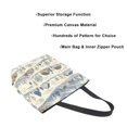 thumbnail image 3 of FORMRS Womens Canvas Tote Bag with Zipper Inner Pocket Shoulder Handbag, Snowy Mountains, 3 of 7