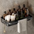 thumbnail image 2 of PENGXIANG Space-saving Drain Rack Versatile Wall-mounted Drain Rack with Towel Hanger Detachable Tray Efficient Kitchen Organizer for, 2 of 5