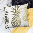 thumbnail image 2 of SHANXI  Pineapple Throw Pillow Cover for Couch Sofa Bed, Boho Exotic Style Decorative Pillows Cushion Cover,Fresh Pineapple Pattern Gold Yellow White Pillow 24x24in, 2 of 5