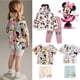 thumbnail image 2 of Conjunto de camiseta y pantalones de 2 piezas para niños y niñas, Sudadera con capucha, pijama con estampado de Minnie Mouse de Disney, ropa de casa informal para niños de 2 a 8 años, otoño, 2 of 5