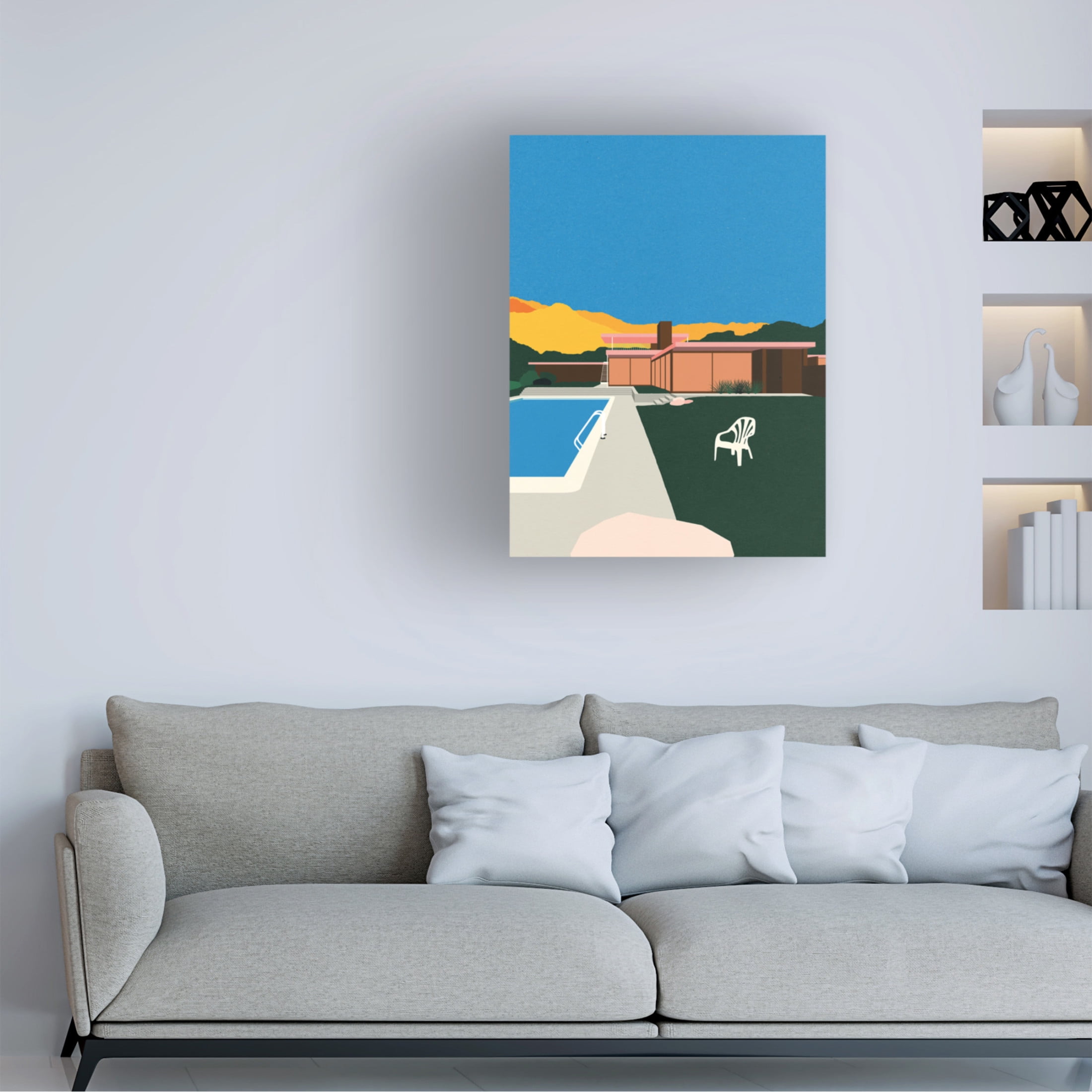 Trademark Fine Art Rosi Feist Kaufmann Desert House Poolside Canvas Wall Art