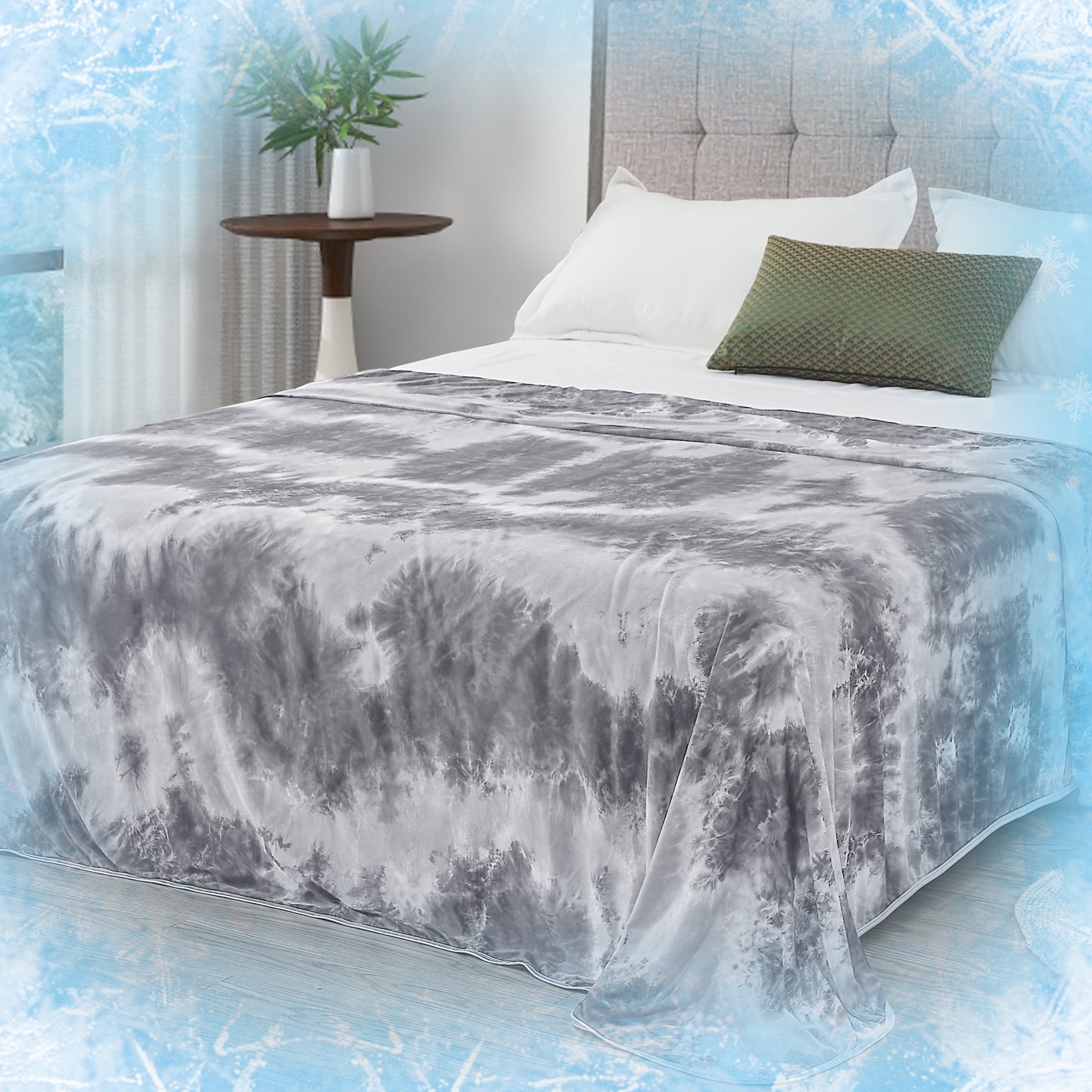 Teler Cooling Blanket for Hot Sleepers, Lightweight Summer Cold Thin Blankets for Sleeping, Twin Size(60.2"*80.2"), Grey