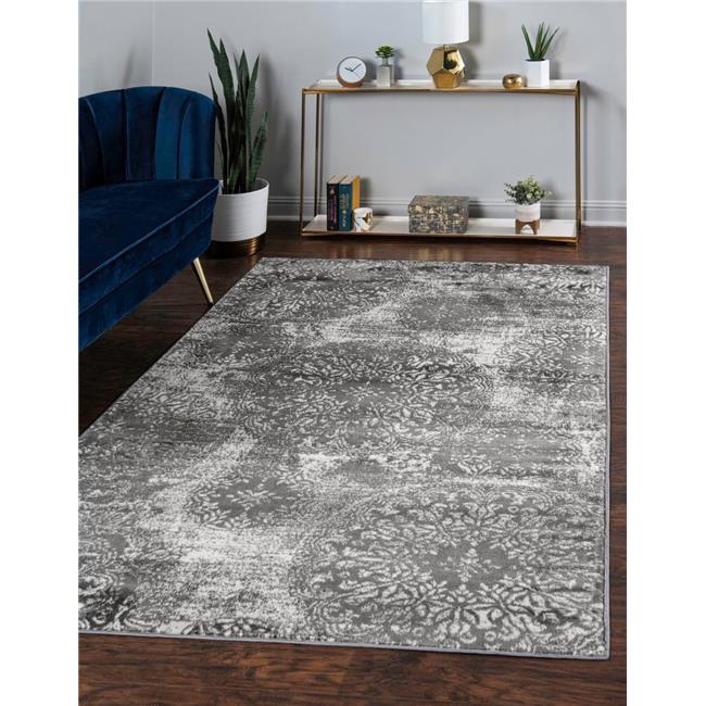 Unique Loom Sofia Distressed Vintage Area Rug, Gray/OffWhite, 8' x 10