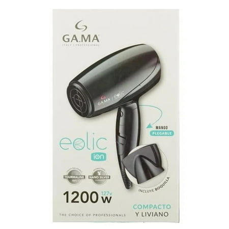 Secador Pelo Gama Eolic Travel Para Viaje Plegable Boquilla