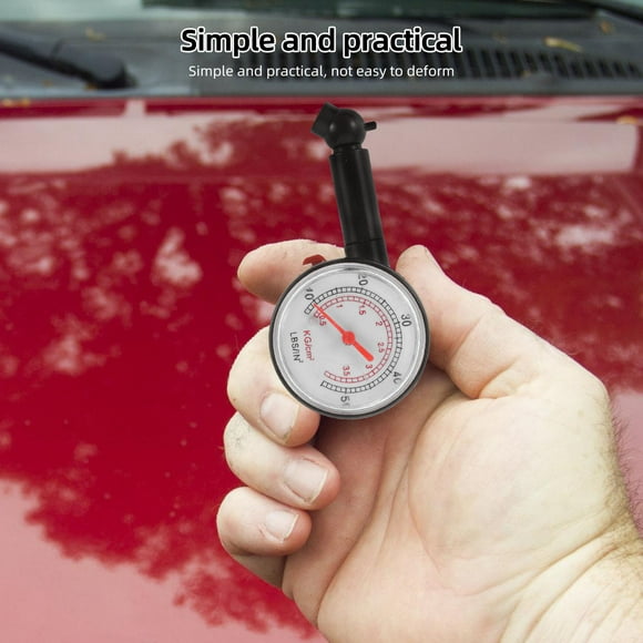 Raindrops Black Tire Pressure Gauge Tool for Cars with Accurate Reading and Sturdy ABS Plastic Design
