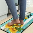 thumbnail image 3 of Teal Kitchen Rugs Set of 2 Kitchen Floor Mats Non-Slip Backing Kitchen Mat Washable Doormat Runner Rug Set for Home 17"x47.2"+17"x30" Teal Kitchen Accessories and Decor, 3 of 6