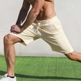 thumbnail image 4 of Antinious Men Solid Drawstring Pocket Running Half Shorts Pants, 4 of 5