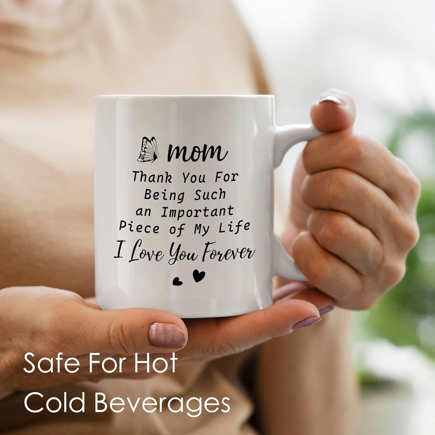 Mom I Love You Forever Mug - Birthday Gift for Mama - Coffee and Tea Cup - Thank You Mom from Daughter Son - 11 oz