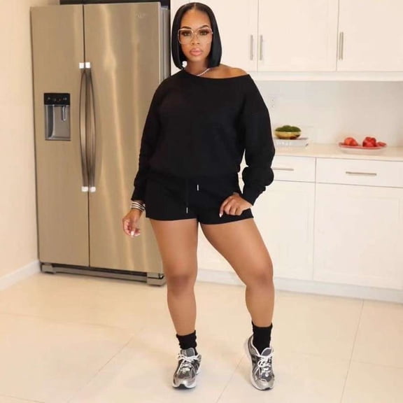 Casual Athletic Outfit (S, Black)