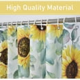 thumbnail image 3 of Eucalyptus Sunflower Shower Curtain Sage Green Spring Watercolor Leaves Farmhouse Leaf Plant Bathroom Curtains Waterproof Fabric Bathtub Curtains Set with Hooks 72"x84", 3 of 6