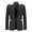 Black, variant on ohmzyzo Men's Blazer Lightweight Casual One Button Slim Fit Sport Coats Turndown Collar Colorblocked Suit Jackets with Pockets XXL