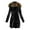 Black Winter Clothes, variant on yoeyez Long Winter Coats for Women Knee Length Down Parka Puffer Overcoat Heavy Warm Thermal Thicken Loose Anoraks