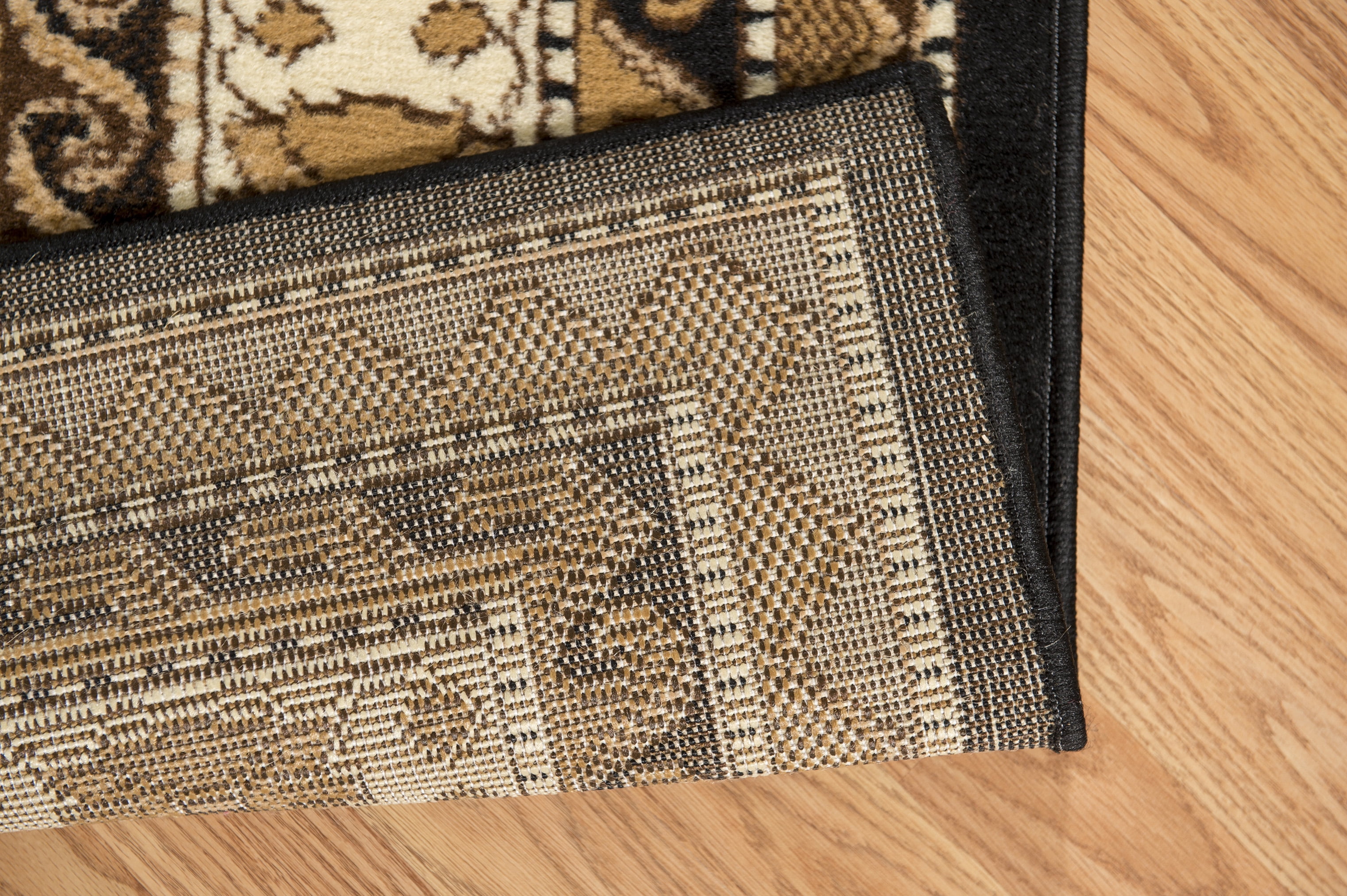United Weavers Plaza Fleur Runner Rug, Bordered Pattern, Black, 2'3 X 7'2"