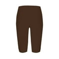 thumbnail image 6 of Audhol Capris for Women with Pockets, Leggings Women's 3/4 Summer Sports Jogging Bottoms Elastic Waist Yoga Trousers Casual Slim Fit Running Capri Yoga Pants for Women Bronze L, 6 of 6