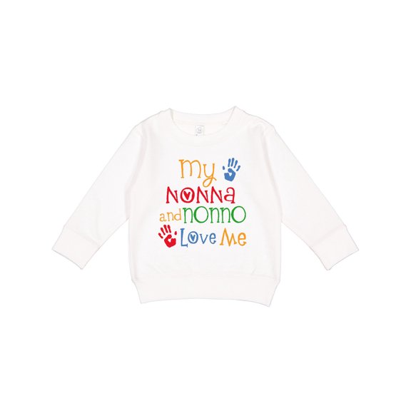 Inktastic My Nonna and Nonno Love Me Grandchild Toddler Sweatshirt