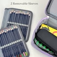 thumbnail image 5 of Wrapables Large Capacity 72 Slot Pencil Case for Colored Pencils, Stationery Pouch, Lavender, 5 of 7