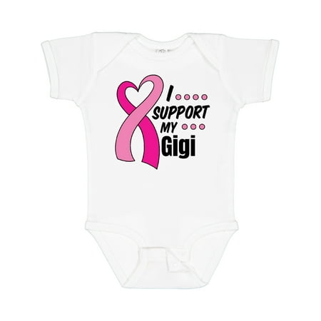 

Inktastic Breast Cancer Awareness I Support My Gigi with Pink Ribbon Gift Baby Boy or Baby Girl Bodysuit