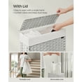 thumbnail image 3 of 14.5 Gallon (55L) Wicker Laundry Hamper with Lid Laundry Basket with Handles Clothes Hamper Foldable Removable Liner Bag White, 3 of 6