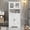 White, variant on Yeshouse Tall Bathroom Cabinet, Freestanding Storage Cabinet with Glass Doors and Adjustable Shelves, 54" Modern Cupboard for Kitchen, Pantry, Living Room