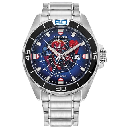 Citizen Men s Eco-Drive Marvel Spider-Man Stainless Steel Watch – BM7610-52W