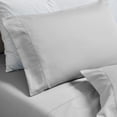 thumbnail image 2 of Superior Cotton Blend 600 Thread Count Embroidered Pillowcases , Set of 2, King Size, Platinum, 2 of 5