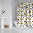 thumbnail image 2 of Cartoon Construction Vehicles Roads White Pattern Shower Curtain 72"x72" ,Bathroom Decorative Shower Curtains Set with 12 Hooks,Modern Waterproof Washable Shower Curtain, 2 of 6