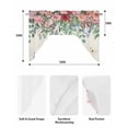 thumbnail image 5 of Watercolor Roses Swag Valances for Windows, Curtains Drapes, Spring Flowers Leaves Butterflies Light Beige Kitchen Window Curtains Over Sink Window Treatment Valance for Bedroom/Bathroom 56"x36", 5 of 5