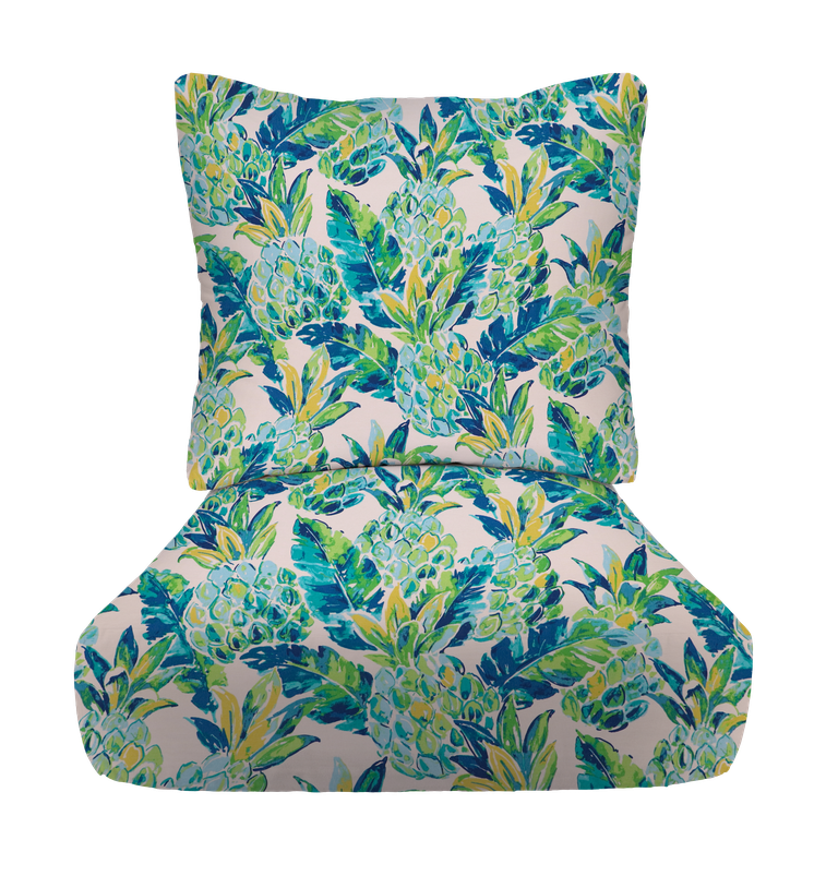 RSH Décor Indoor Outdoor Pillow Back Deep Seating Chair Cushion Set, 23