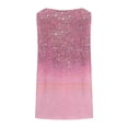 thumbnail image 4 of Sleveless Workout Shirts for Women Loose Fit,Plus Size Tank Tops Loose Fit,Cute Slim Fit Elbow Blouses,New Arrivals Clothing Pullover,Blusas Elegantes Para Mujer,Discontinued Sale Items,Pink 3X, 4 of 6