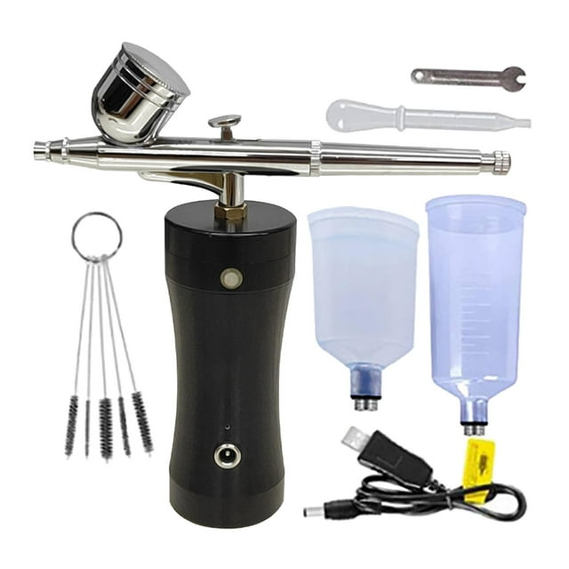 segolike Multi-Purpose Mini Airbrush Set Air Pump for Model Painting Cake Decoration Black