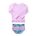 thumbnail image 2 of Yeahdor Baby Girls Floral Printed Ruffles Rash Guard Newborns Long Sleeve Swimming T-Shirt with Bottoms Beachwear, 2 of 7