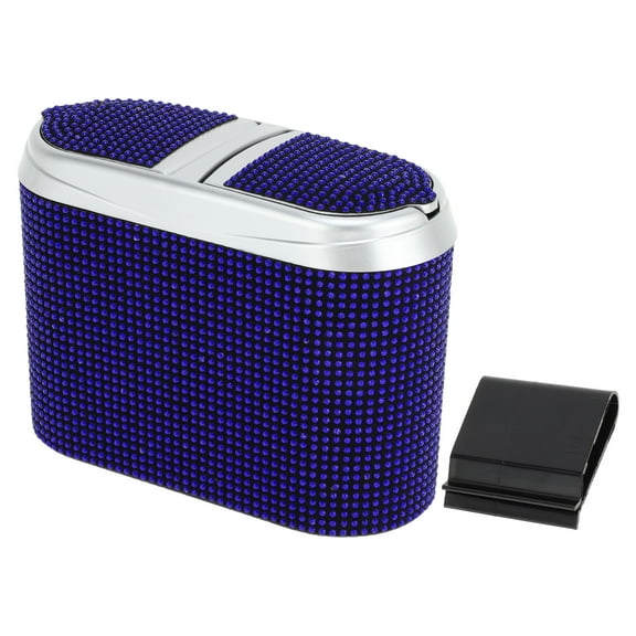 Unique Bargains Car Trash Can Portable Car Door Trash Bin Blue 1 Pc 6.3" Length 2.8" Width 4.7" Height Plastic