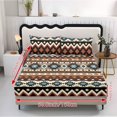 thumbnail image 5 of Qpednta Aztec Geometric Sheets Set 3 Pieces Fitted Sheet Set with 2 Pillowcases Wrinkle Resistant Bedding Set Soft Breathable Fitted Sheet Washable Bed Sheets for Bedroom Decor, 5 of 7