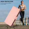 thumbnail image 5 of ELEHOLD Case for iPhone 14, Luxury Business Leather Wallet Flip Case with Stand & Card Slots,Pink, 5 of 12