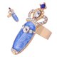 thumbnail image 4 of Corona Bowknot Crystal Finger Nail Art Anillos Armadura Dorada Anillo Cola Conjunta Joyería para Fiesta 1#, 4 of 8