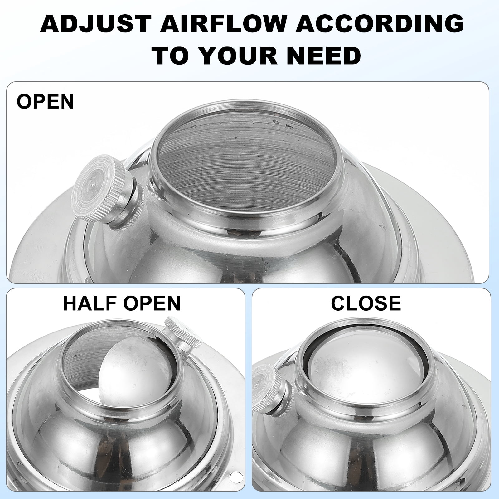 Uxcell 6.3 Inch Round Air Vent, Adjustable Ball Jet Nozzle Diffuser Ceiling Diffuser Vent Cover ABS Soffit Vent