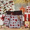thumbnail image 6 of Rocae Ladybug Print Christmas Drawstring Linen Gift Bag with Drawstrings Treat Bag Goody Present Bags for Christmas Party Favor, 6 of 8